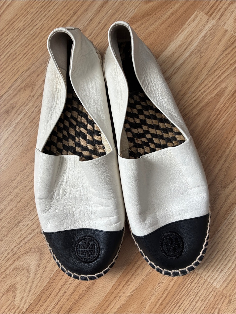 Tory Burch Espadrille Color Block Logo Flats 11